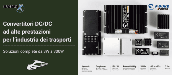 Convertitori DCDC ad alte prestazioni per l’industria dei trasporti Digimax