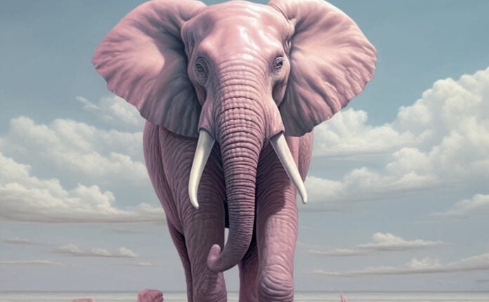 AI elefante rosa